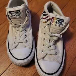 Converse All Star Junior 4 Mid-Top Sneakers White SIZE 4.5